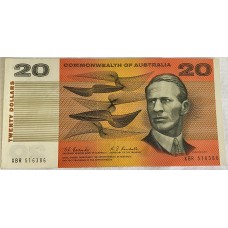 AUSTRALIA 1967 TWENTY 20 DOLLARS BANKNOTE . COOMBS / RANDALL